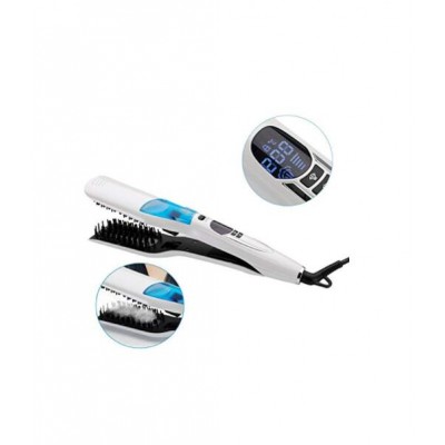 Ceramic Technology and Adjustable Temperature Anti-Scald Ionic Brush Steam Hair Straightener for beauty hair