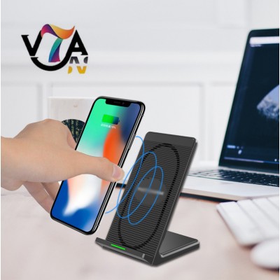 Universal QI standard Fast Wireless Charger Charging Pad Stand(No AC Adapter) with fan for iphone and samsung